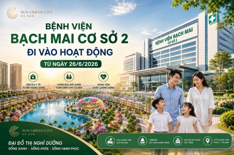 Bệnh viện Bạch Mai cơ sở 2 đi vào hoạt động: tiện ích y tế chiến lược bên cạnh Sun Urban City Hà Nam